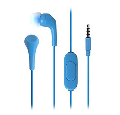 motorola earbuds 2 in ear wired earphones (blue)
